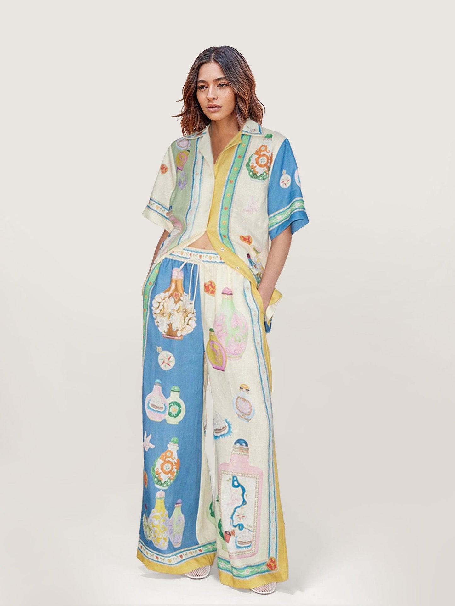 Court-Inspired Painted Print Shirt