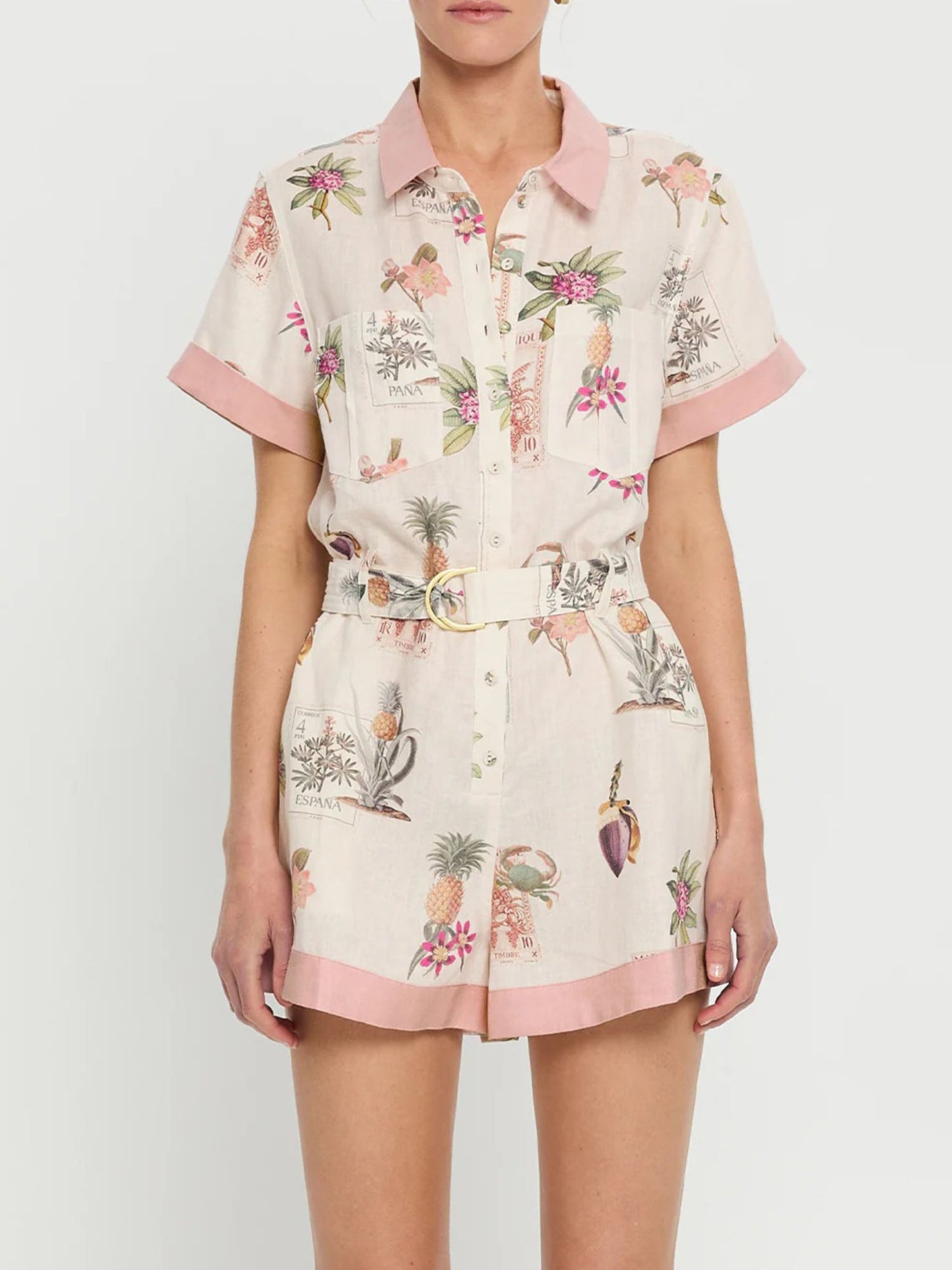 Whimsical Jungle Print Romper