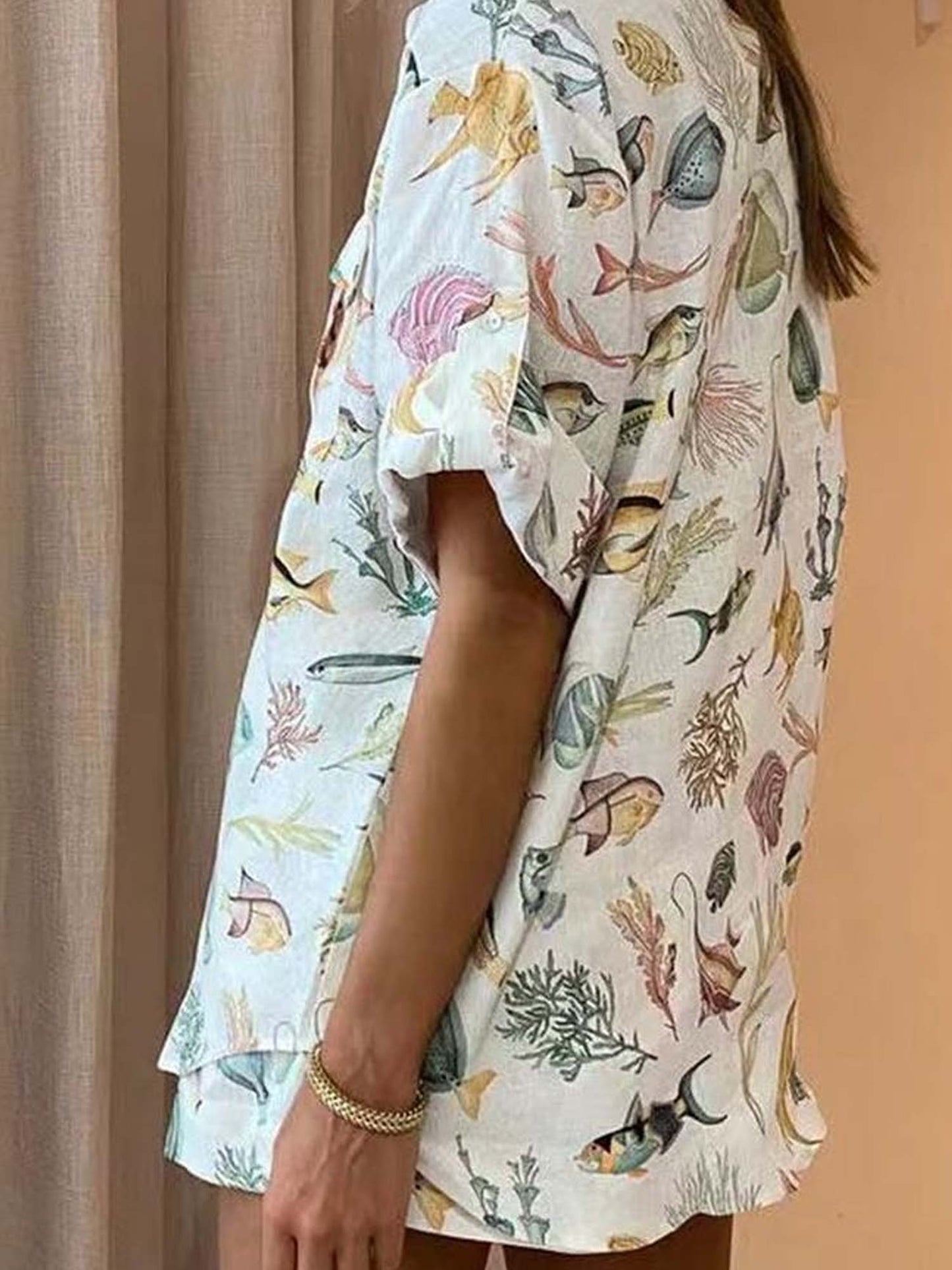 Coastal Breeze Relaxed Fit Shirt & Shorts Set