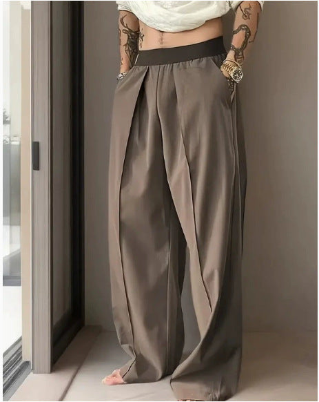 Men’s Wide Leg Dress Pants – High Waist Loose Fit Casual Straight Trousers