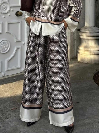Noir Luxe Wide-Leg Pants