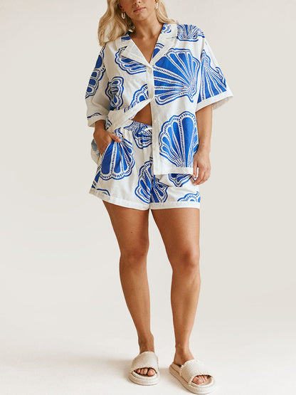 Ocean Breeze Relaxed Shirt & Shorts Set