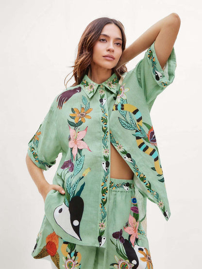 Botanical Dream Embroidered Two-Piece Set