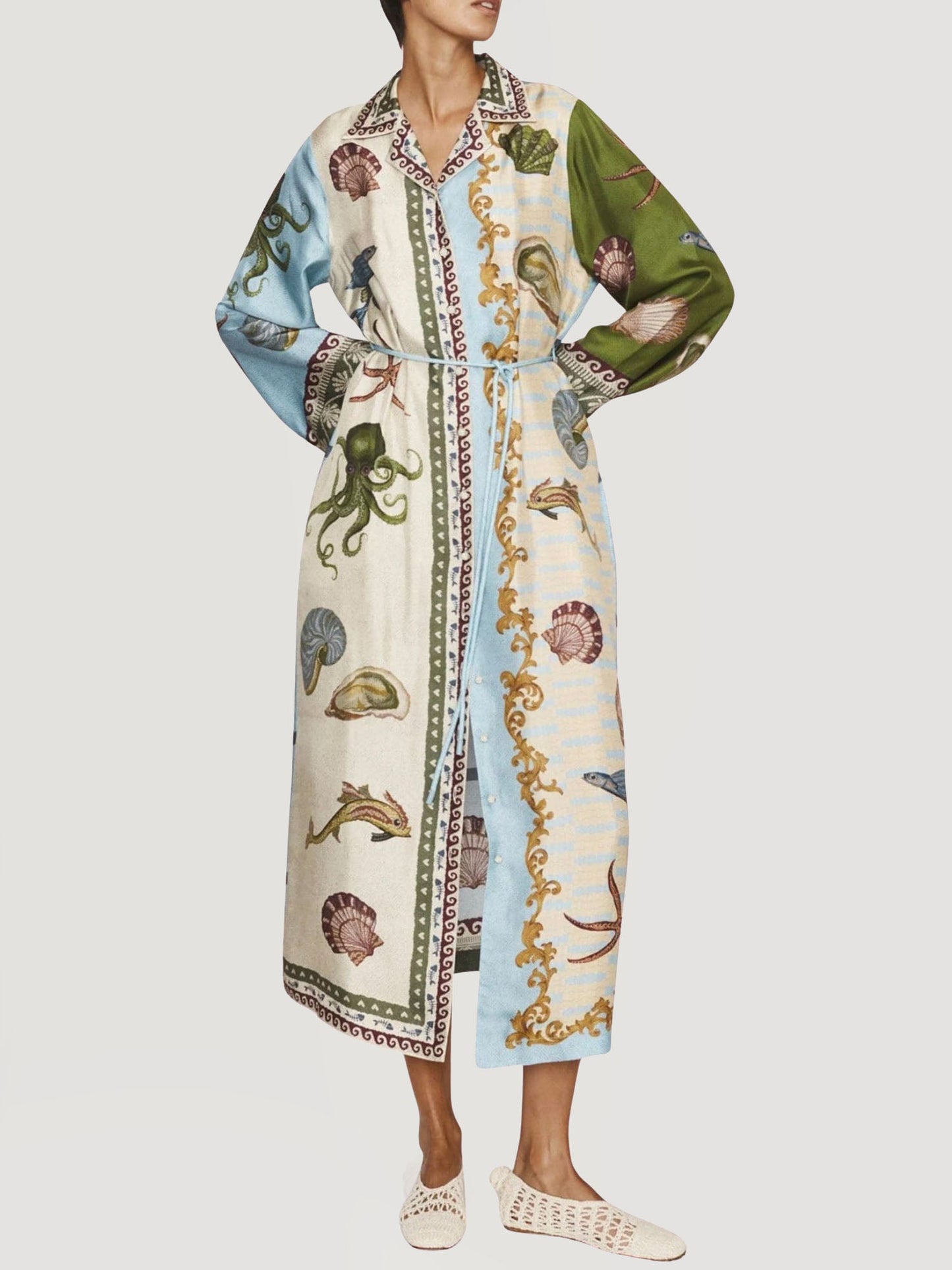 Ocean Odyssey Flowing Midi Dress