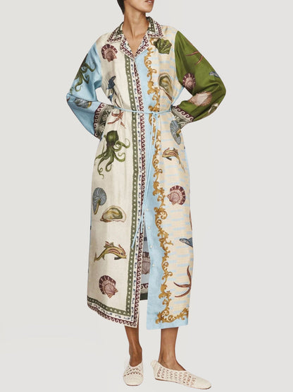 Ocean Odyssey Flowing Midi Dress