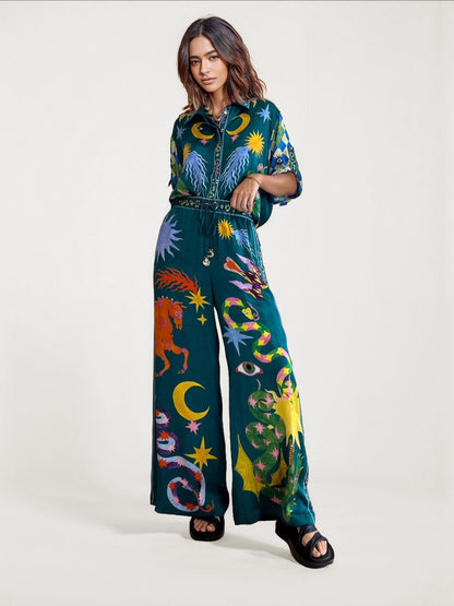 Mystic Night Wide-Leg Pants