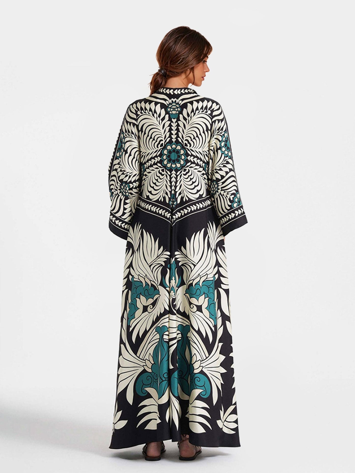 Tropical Print Long Dress