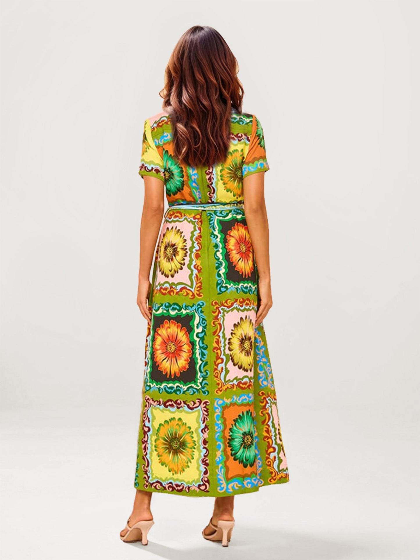 Maxi Dress with Vibrant Floral Print