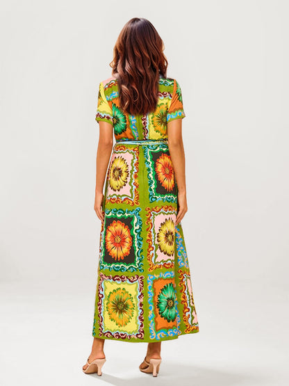 Maxi Dress with Vibrant Floral Print