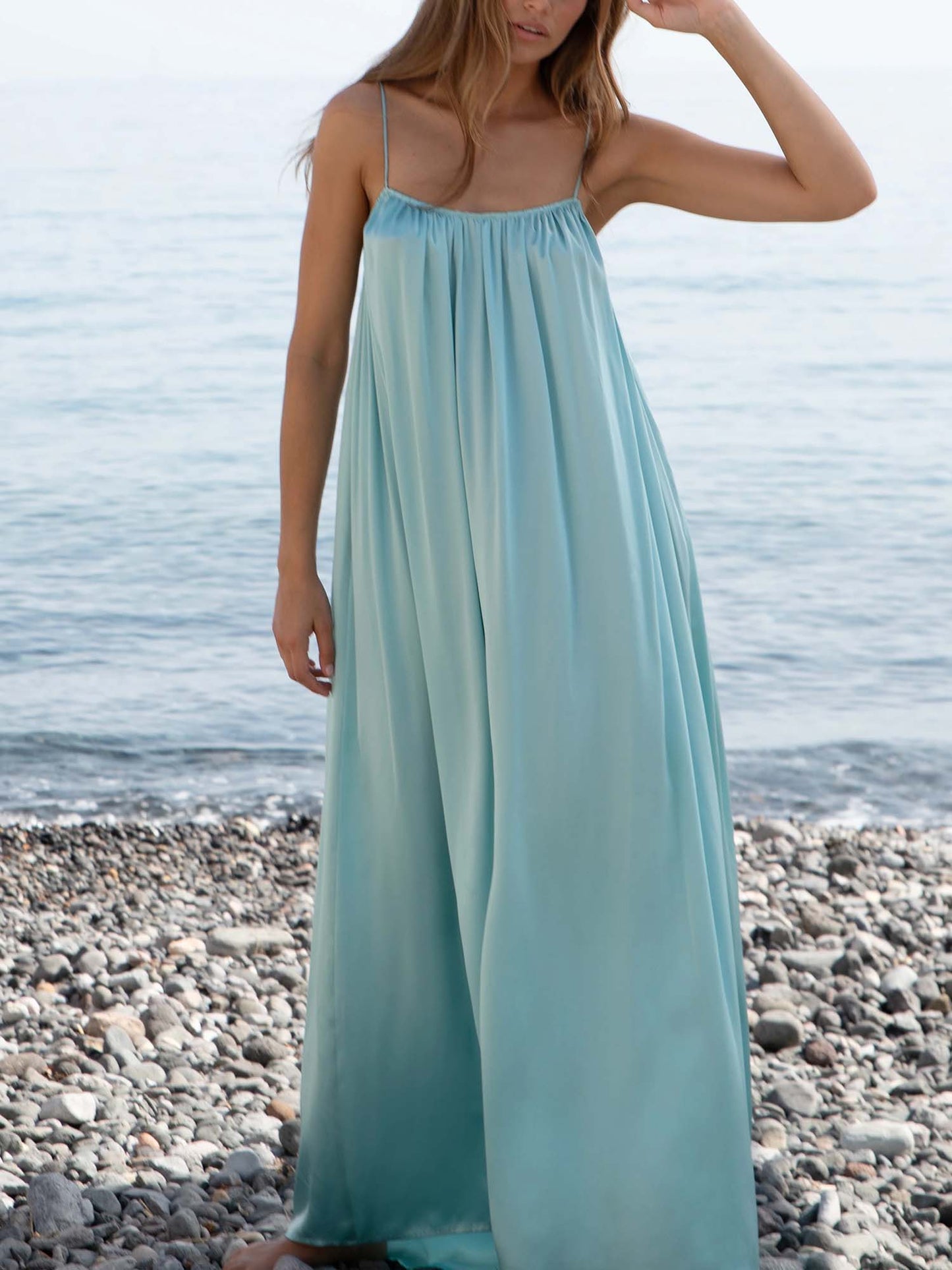Flowy Spaghetti Strap Maxi Dress
