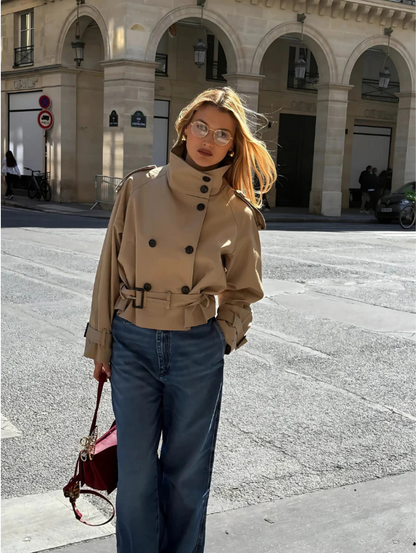 Talia Cropped Trench Coat