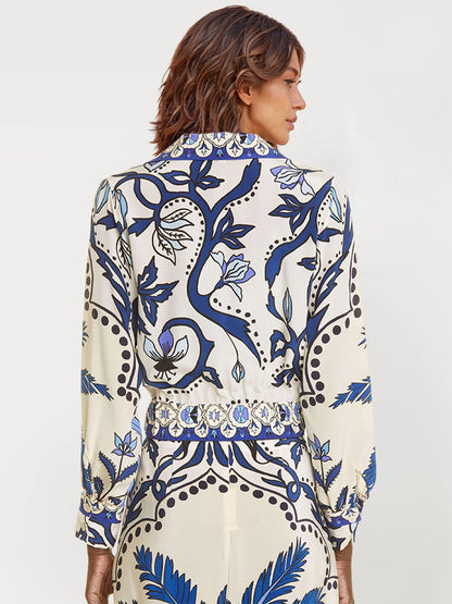 Colorful Printed Maxi Skirt Set