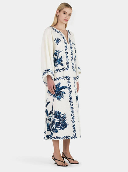 Boho-Inspired Maxi Dress with Print