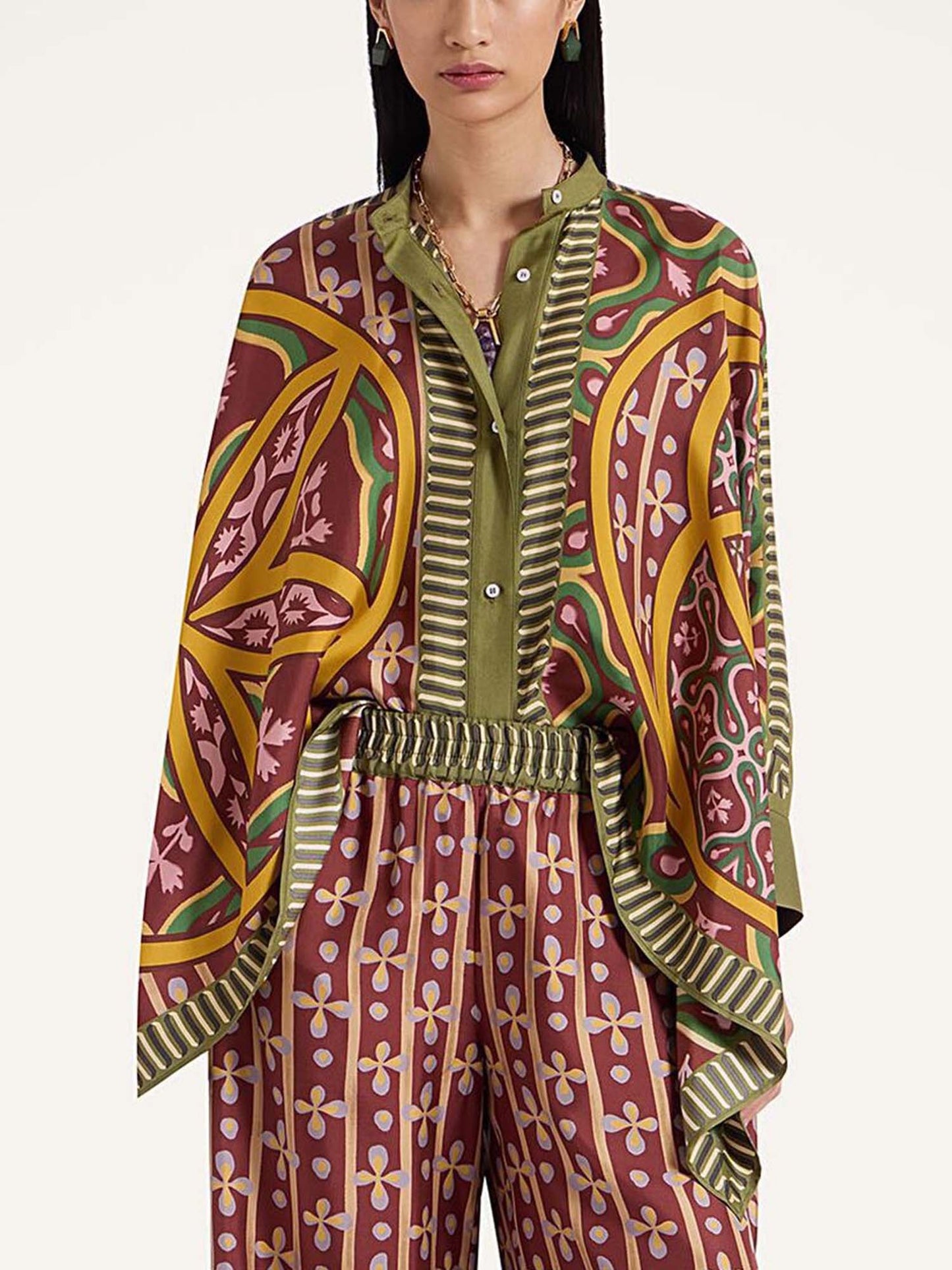 Bohemian Graphic Oversized Shirt