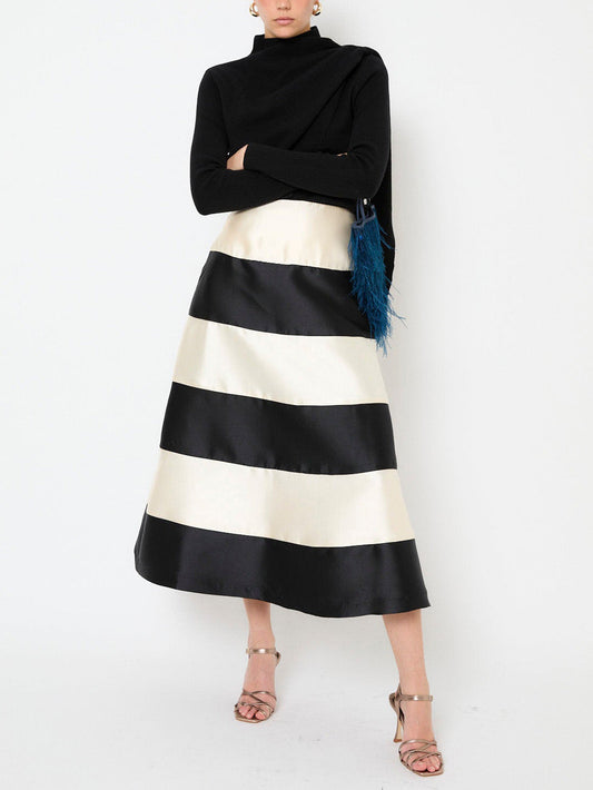 Elegant Colorblock Two-Piece Dress