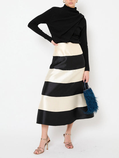 Elegant Colorblock Two-Piece Dress