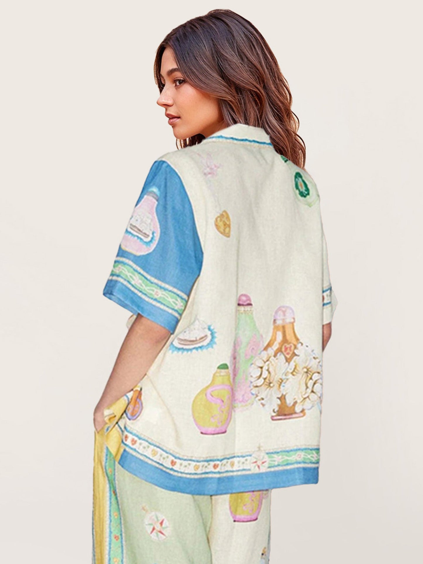 Court-Inspired Painted Print Shirt