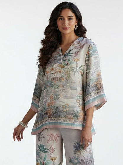Pastel Oasis Camp Shirt