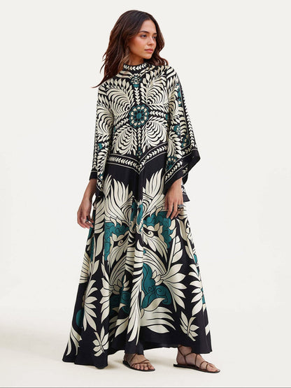 Tropical Print Long Dress