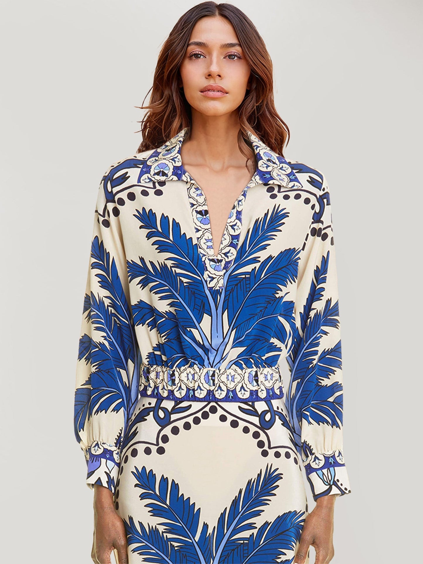 Colorful Printed Maxi Skirt Set