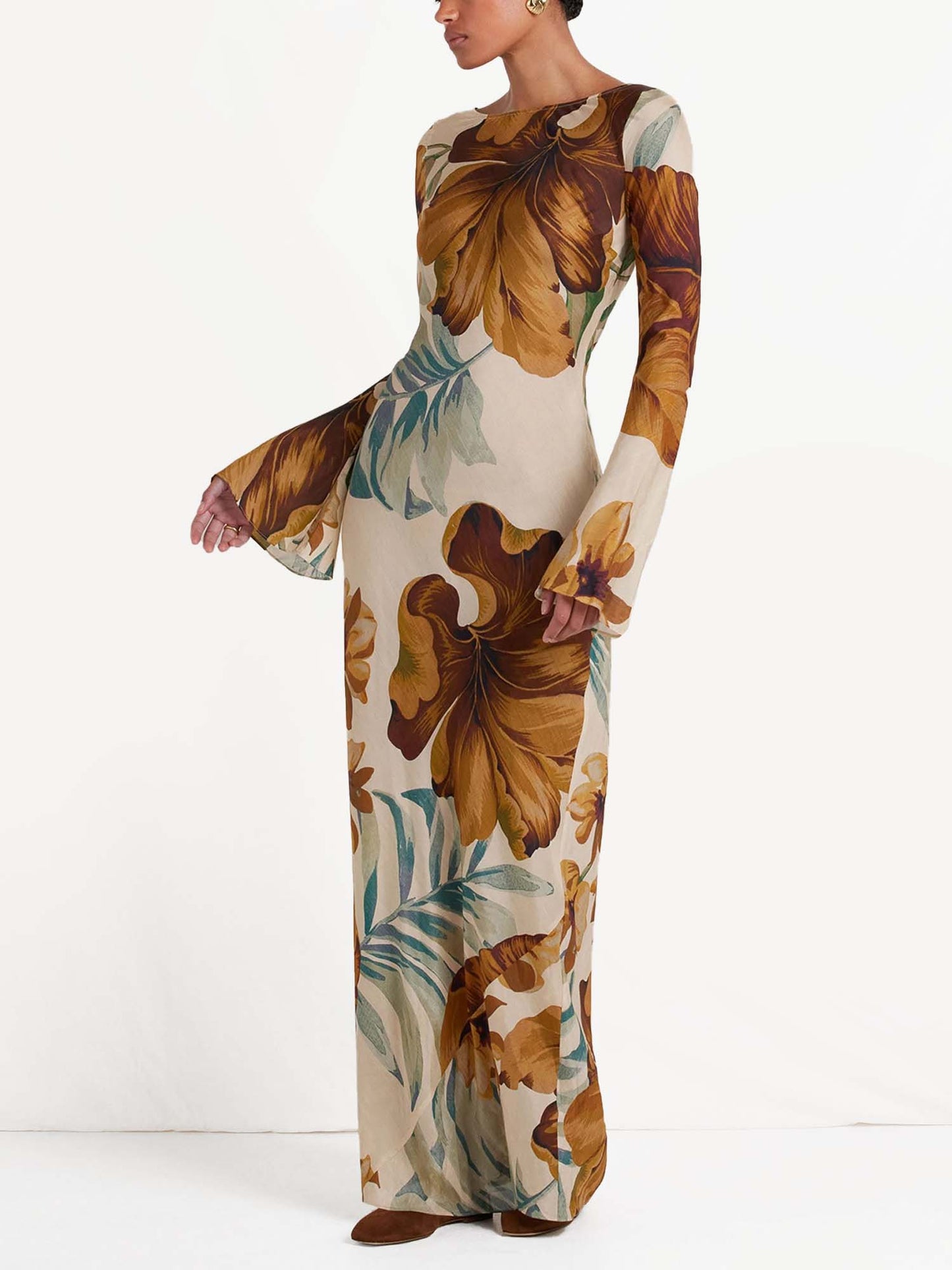 Botanical Muse Long Sleeve Maxi Dress