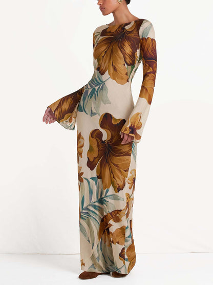 Botanical Muse Long Sleeve Maxi Dress