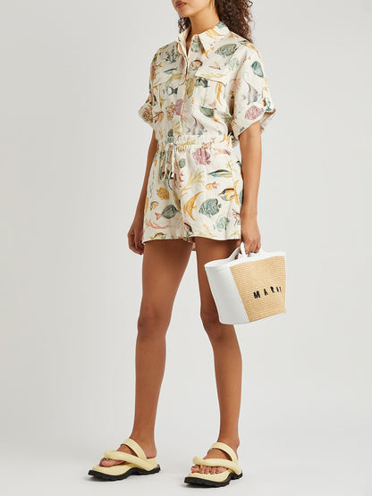 Coastal Breeze Relaxed Fit Shirt & Shorts Set