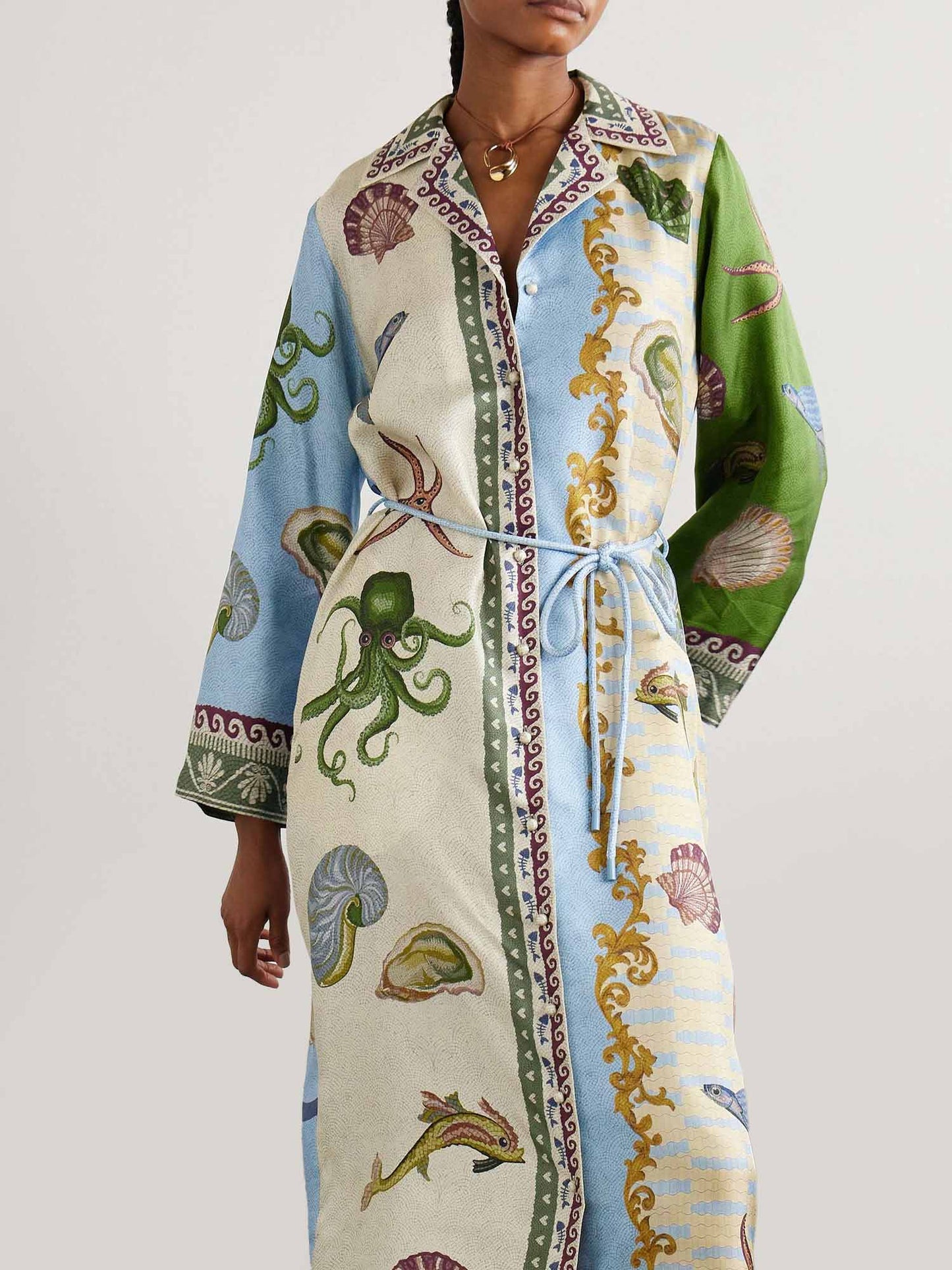Ocean Odyssey Flowing Midi Dress