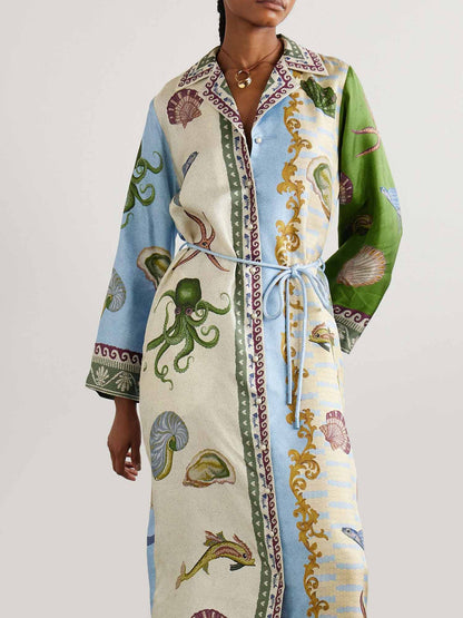 Ocean Odyssey Flowing Midi Dress