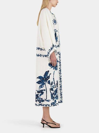 Boho-Inspired Maxi Dress with Print