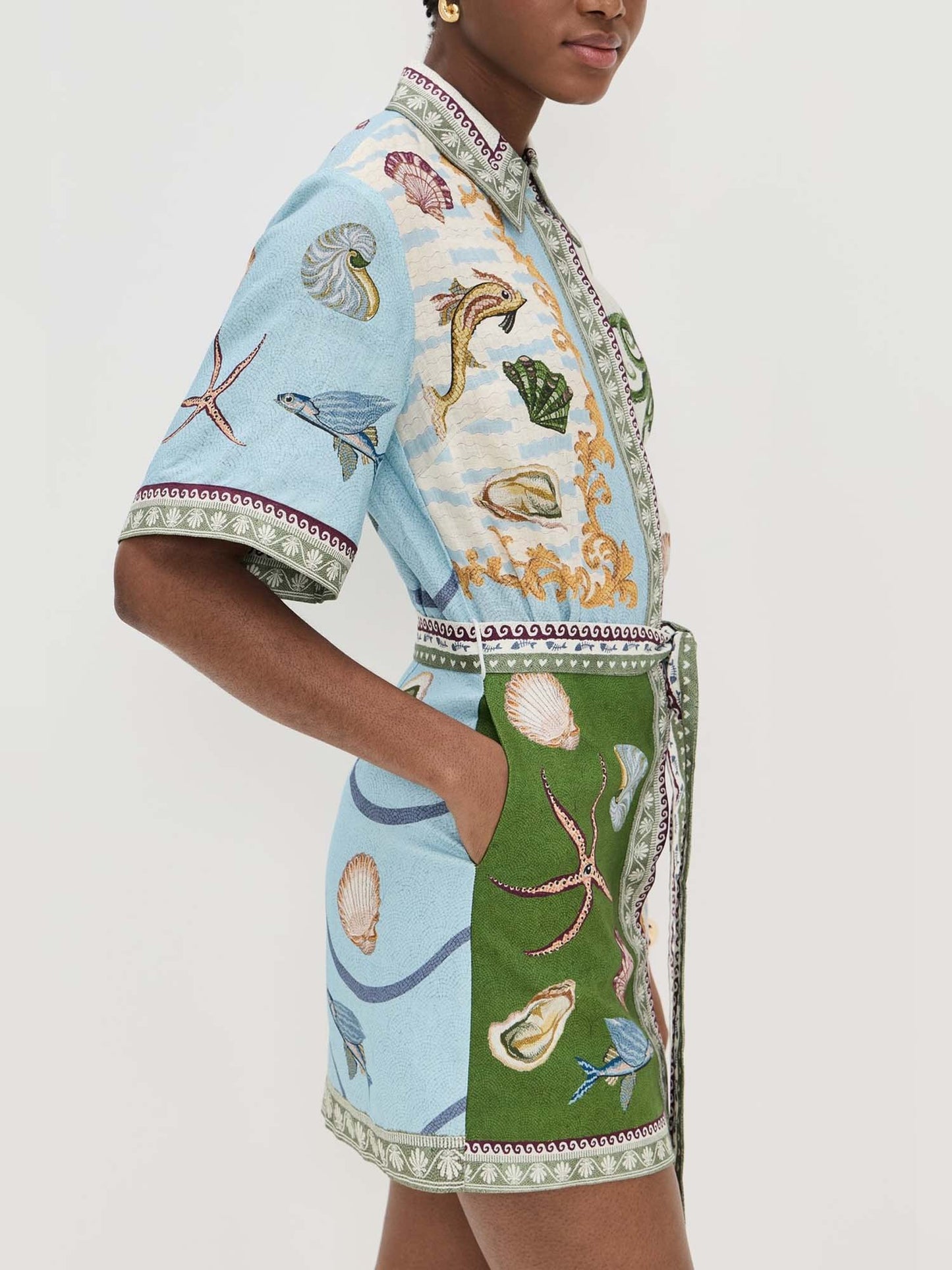 Ocean Odyssey Breezy Shirt Mini Dress