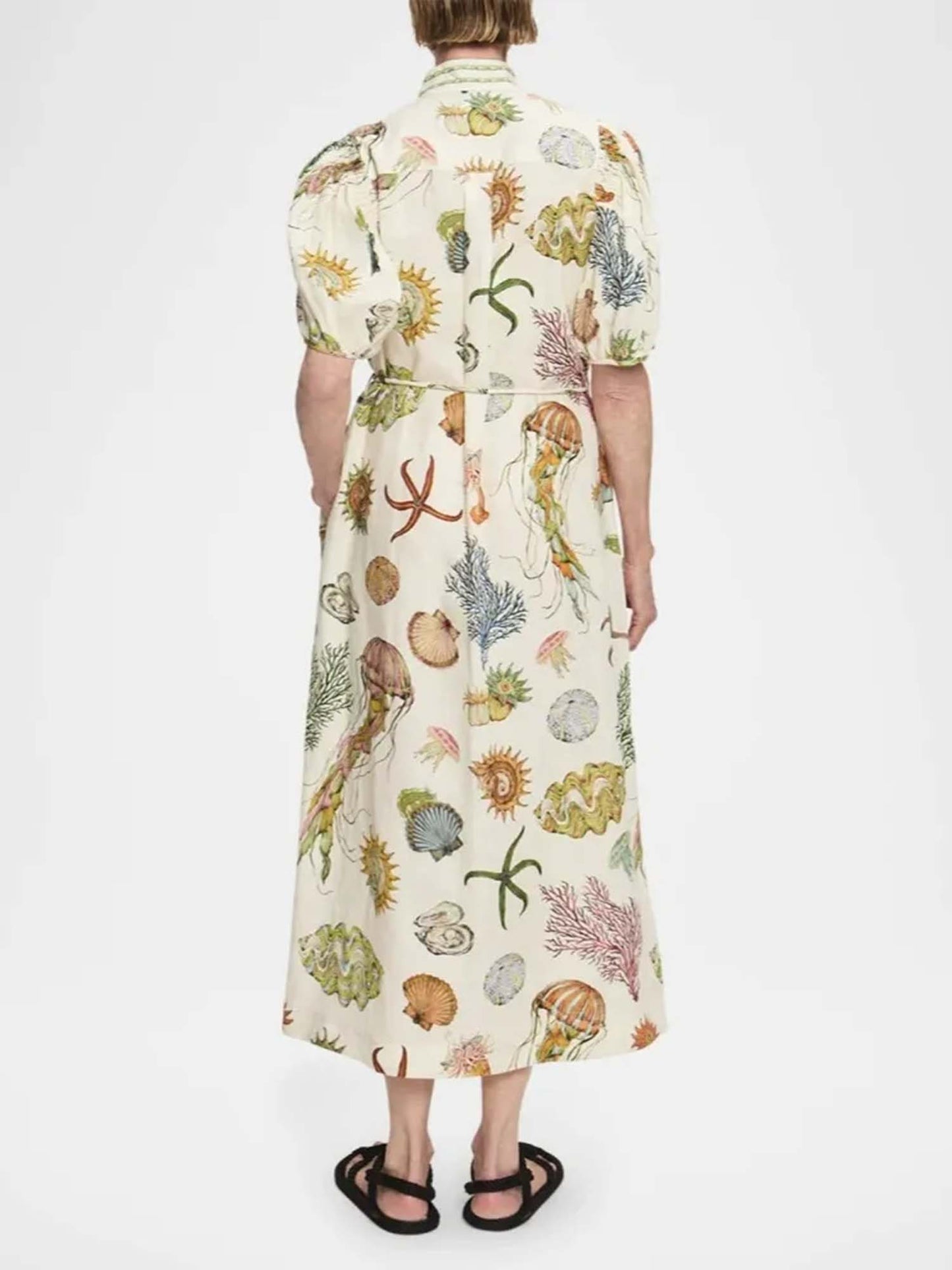 Sea Breeze Sheer Midi Dress
