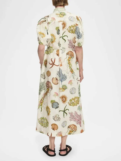 Sea Breeze Sheer Midi Dress