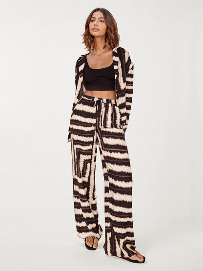 Boho Tie-Dye Wide-Leg Pants