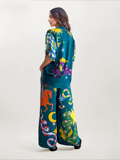 Mystic Night Wide-Leg Pants