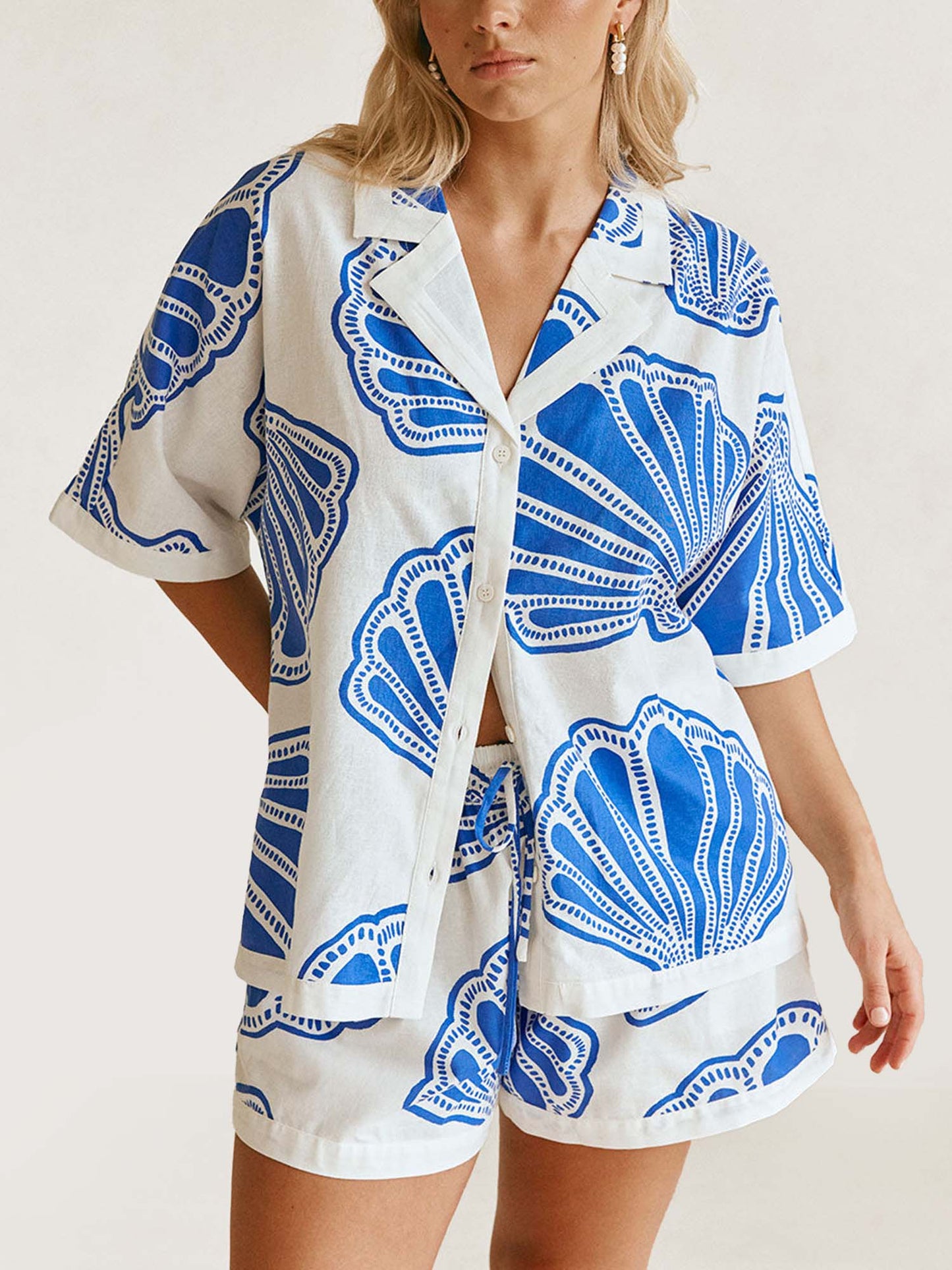 Ocean Breeze Relaxed Shirt & Shorts Set
