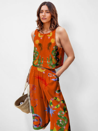 Mystic Boho Printed Two-Piece Set