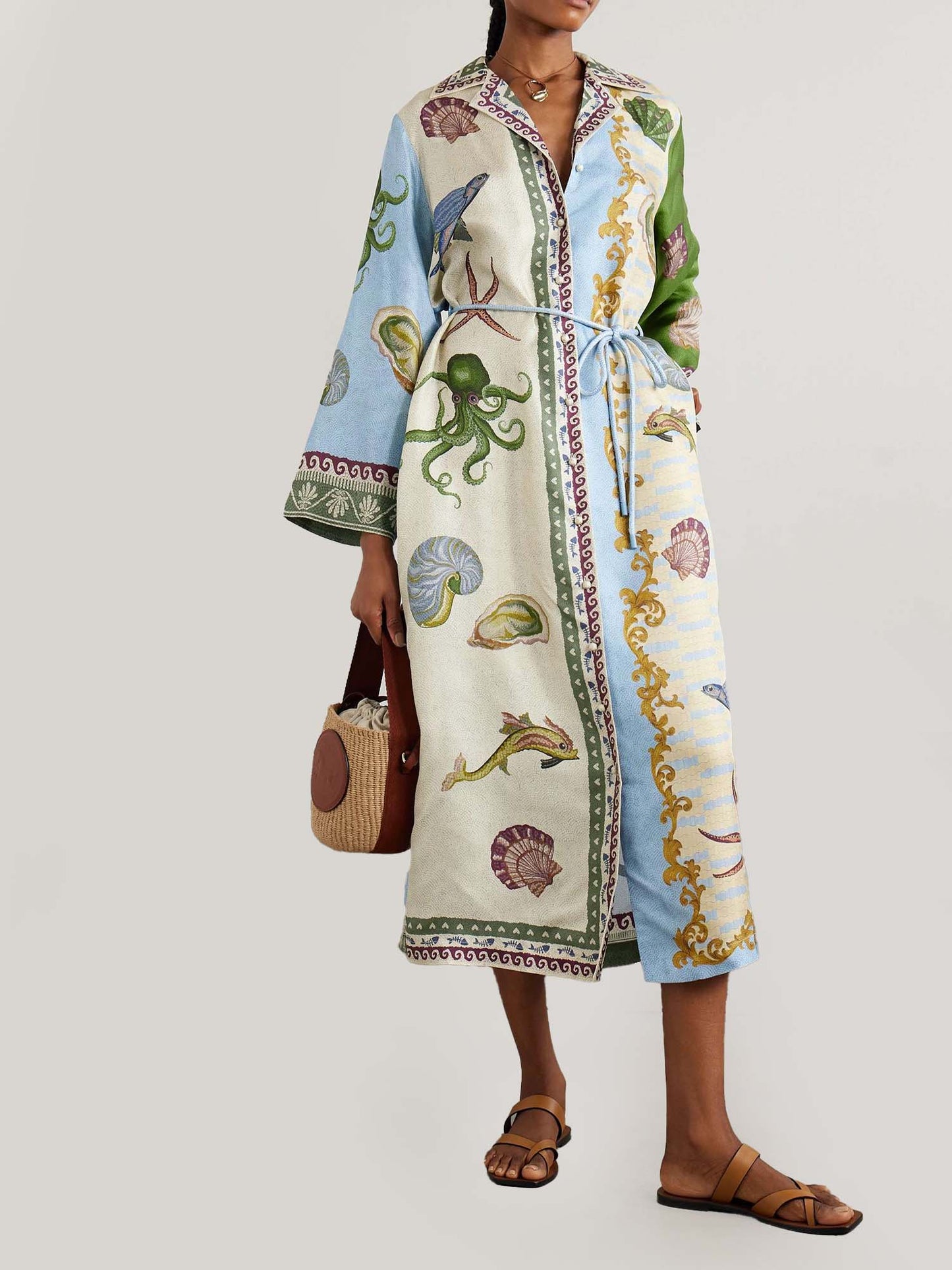 Ocean Odyssey Flowing Midi Dress