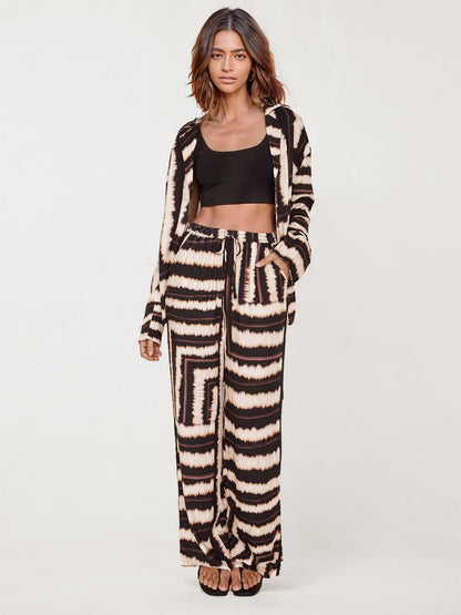 Boho Tie-Dye Button-Down Shirt