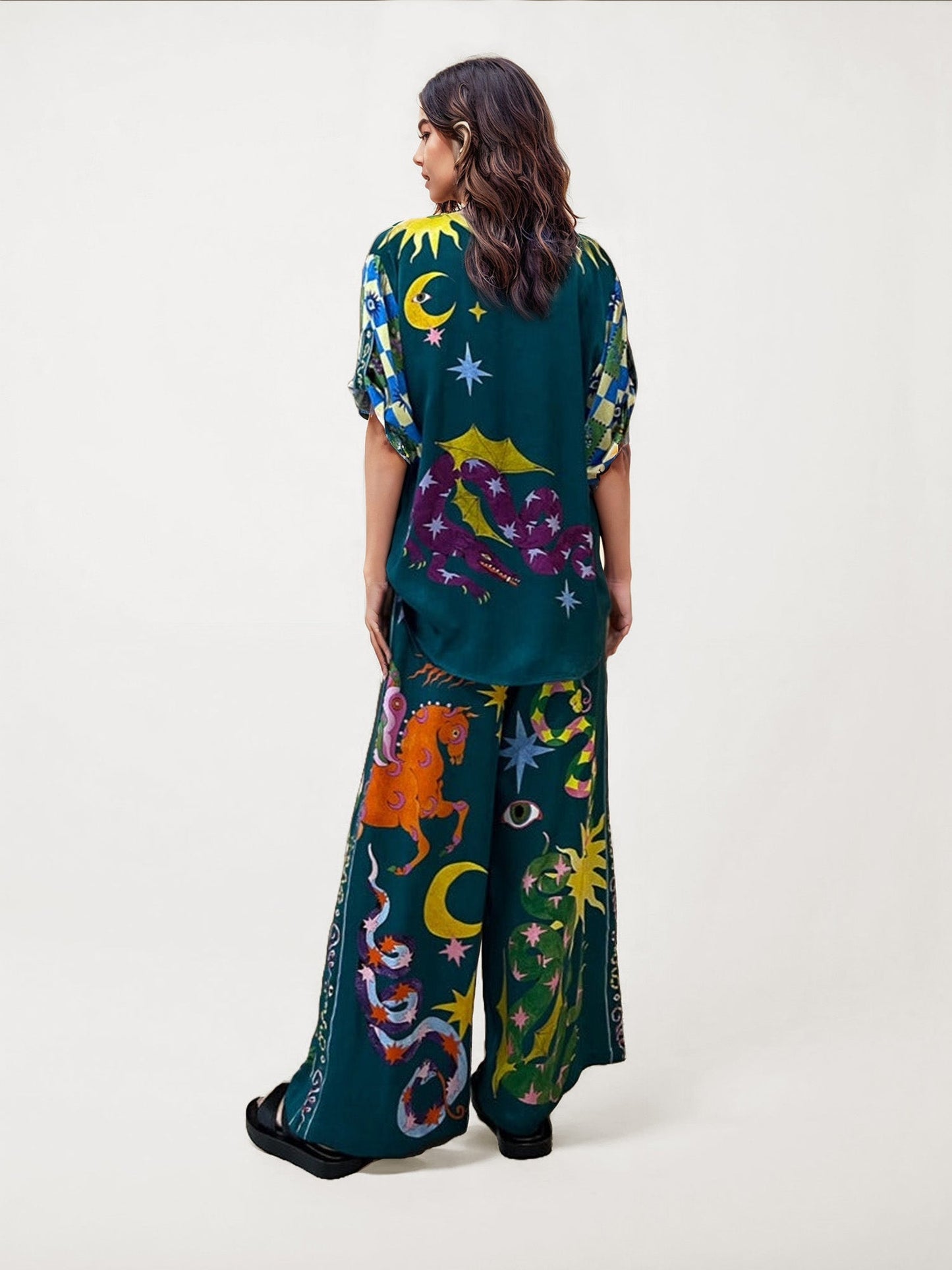 Mystic Night Celestial Print Shirt