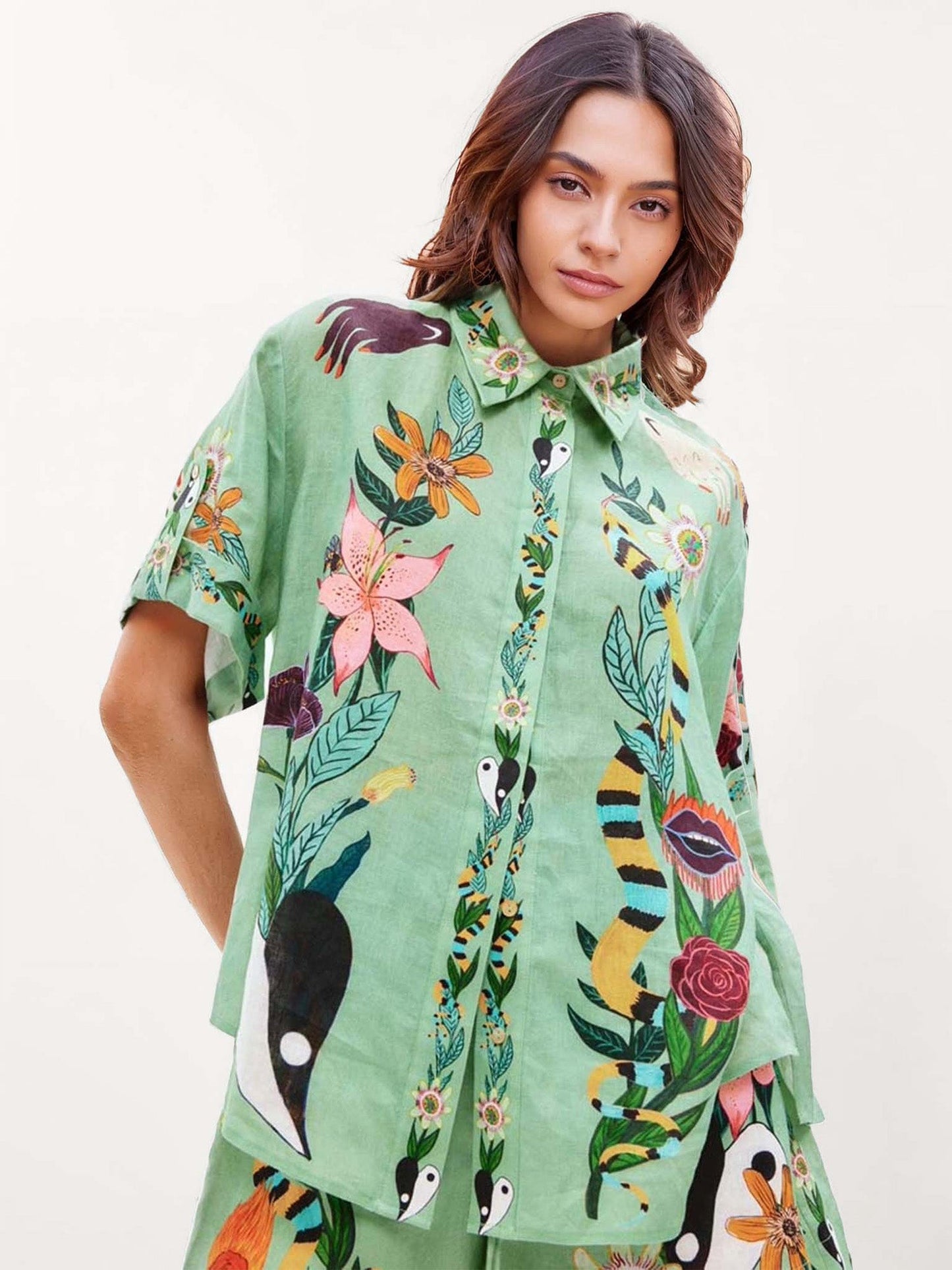 Botanical Dream Embroidered Two-Piece Set