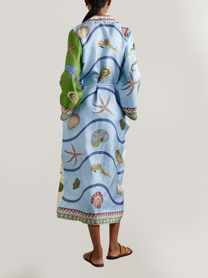 Ocean Odyssey Flowing Midi Dress