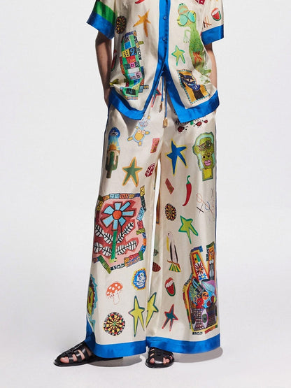 Custom Printed Color Block Pants