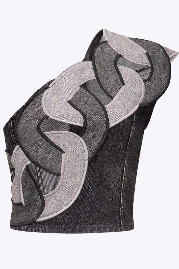 Lock Ring Type Irregular Jeans Set