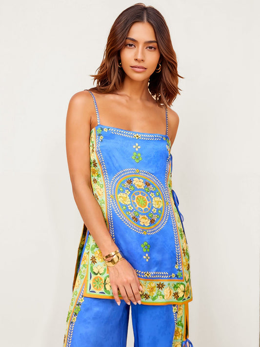 Tropical Graphic Print Top