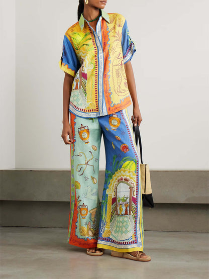 Sun Carnival Wide-Leg Resort Pants