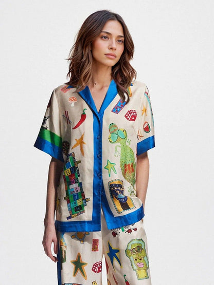 Custom Printed Color Block Shirt