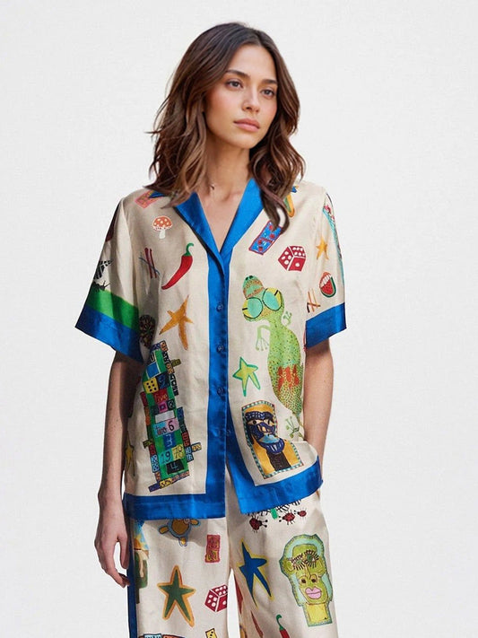 Custom Printed Color Block Shirt