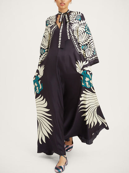 Tropical Print Long Dress