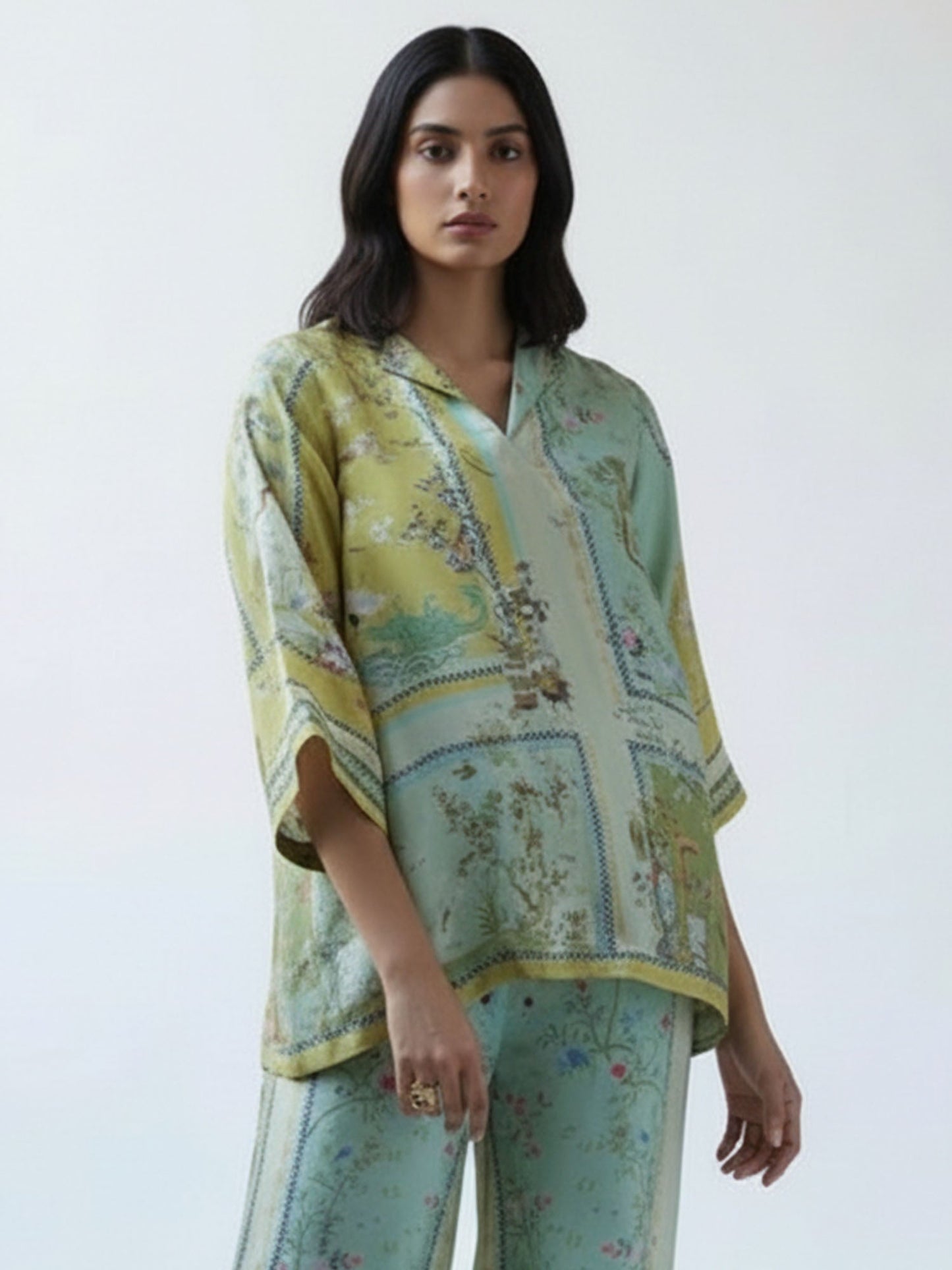 Serene Botanical Camp Shirt